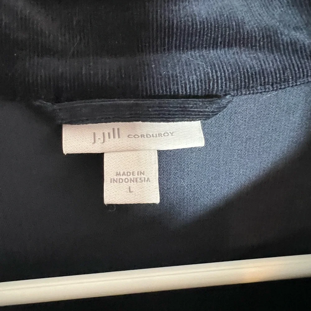 J. Jill L‎ peplum Navy Corduroy Jacket
